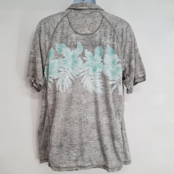 Tommy Bahama Across The Fonds Island Zone Polo in Fog Gray Size XL - Picture 3 of 7